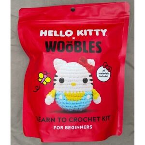 Hello Kitty Crochet Cat Toy Kit - Red, White, Yellow, Blue